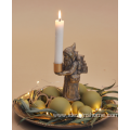 Antique Finish Resin Candle Holder For Christmas